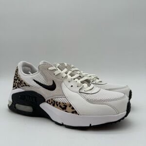 Nike Air Max Excee White Leopard Print Athletic Shoe HQ2115 100 Women Size 6.5